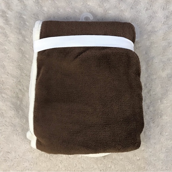 Babies R Us Brown Monkey Baby Blanket Cream Off White Floppy Legs New - Picture 5 of 6